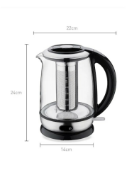 Korkmaz A961 Vetrina Elektrikli Su Isıtıcı + Çay Makinesi 1,7 Lt