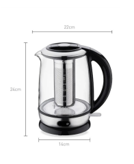Korkmaz A961 Vetrina Elektrikli Su Isıtıcı + Çay Makinesi 1,7 Lt