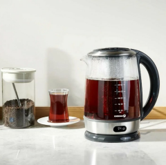 Korkmaz A961 Vetrina Elektrikli Su Isıtıcı + Çay Makinesi 1,7 Lt