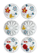 The Mia DNR0053 Fiore Pasta Tabağı 6 Lı Set - 21 cm