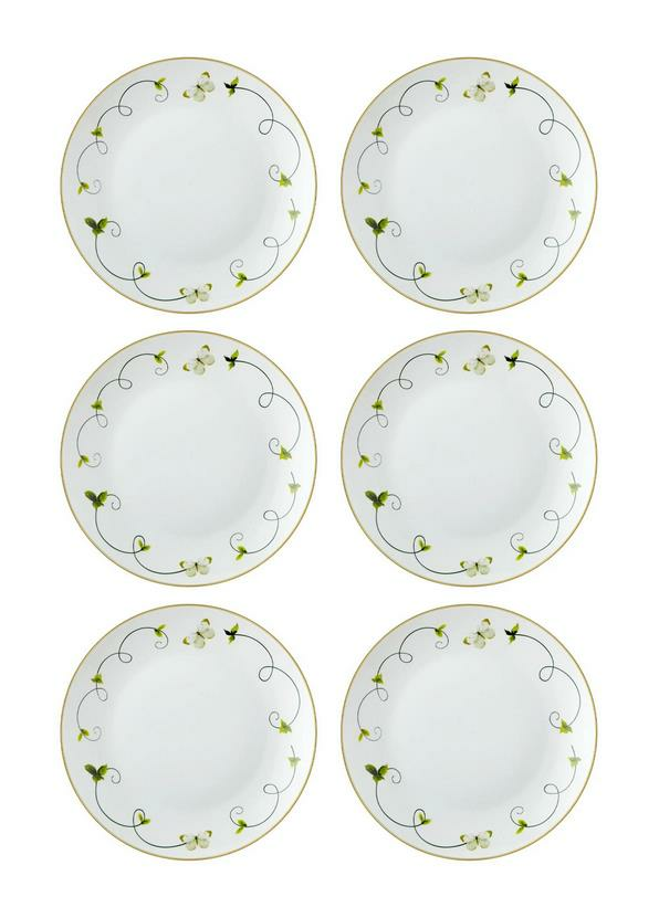 The Mia DNR0067 Butterfly Pasta Tabağı 6 Lı Set - 21 cm