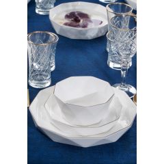 Acar 12192 Diamond Collection 6 Kişilik 24 Parça Porselen Yemek Takımı