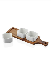 The Mia WDY0007 Woody Porselen Servis 33x10 Cm