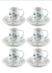 The Mia CUP0053 Butterfly 6 Lı Türk Kahve Fincan Takımı 100 cc