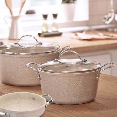 Korkmaz A1264 Granita Kısa Granit Tencere 28 Cm