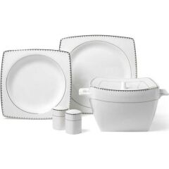 Korkmaz A8427 Bone Selection 60 Parça Kare Yemek Takımı