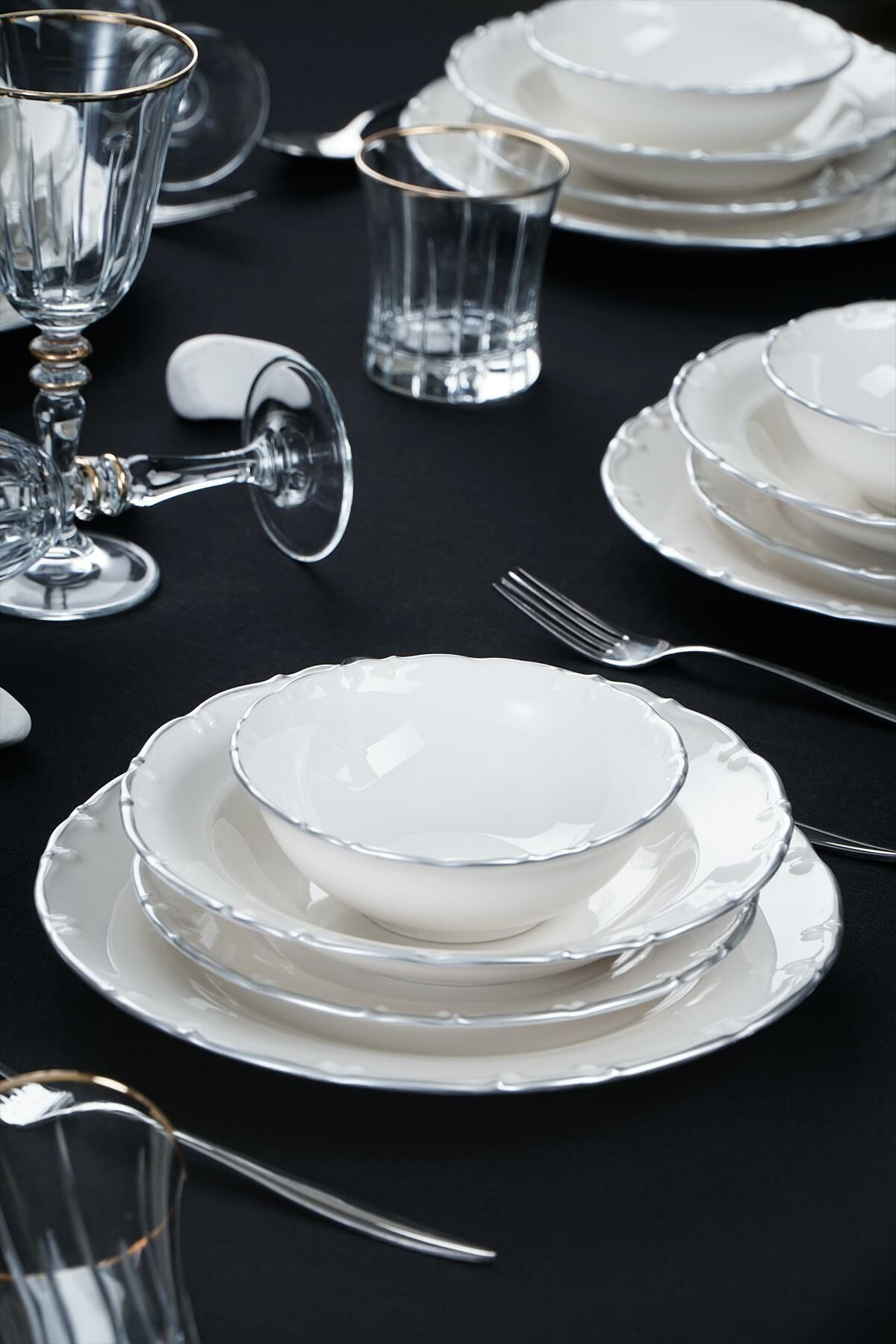 Acar 12343 Liyana Silver 24 Prç Yemek Takımı