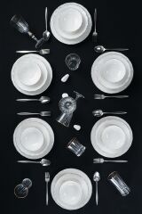 Acar 12343 Liyana Silver 24 Prç Yemek Takımı