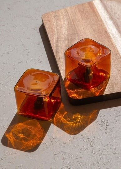The Mia CAM0454 Kare Tuzluk Biberlik 2 Li Set Amber 6x5 Cm