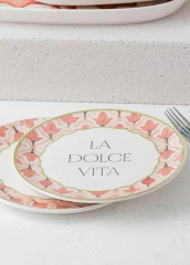 The Mia DVT0001 Dolce Vita 6 Lı Pasta Tabağı Seti - 19 cm