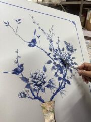 The Mia TBL0094 Floral Tablo 50x70x4 Cm