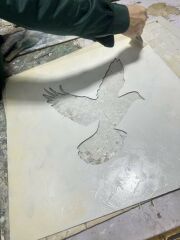 The Mia TBL0095 Pigeon Tablo 60x60x3 Cm