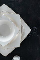 Acar 21-0354 Henna 60 Parça Bone China Yemek Takımı
