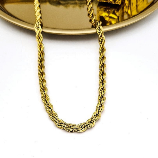 Çelik Burgu Gold Kolye