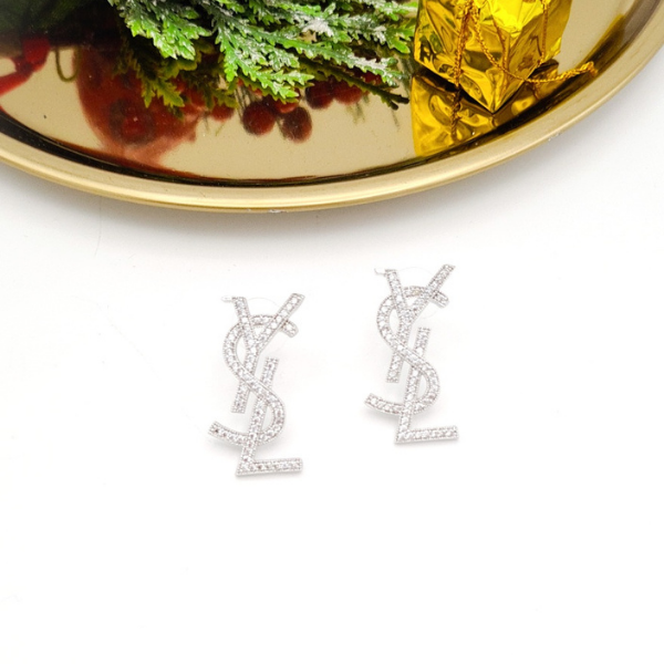 Silver Zirkon Taşlı Ysl Küpe