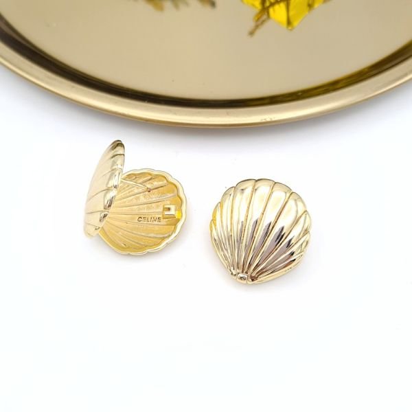 Çift Yönlü İstiridye Gold Küpe