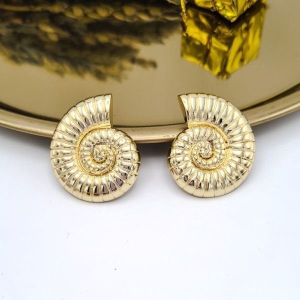 Salyangoz Gold Küpe