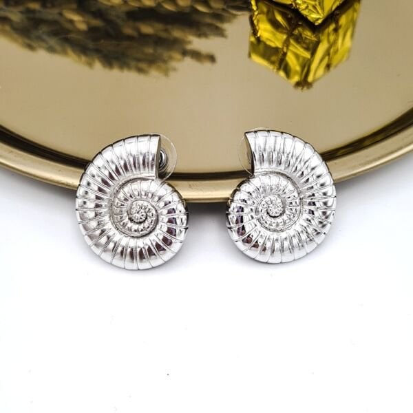 Salyangoz Silver Küpe