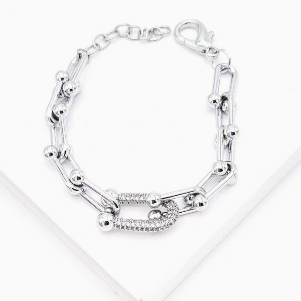 Zirkon Taşlı Marka Silver Bileklik