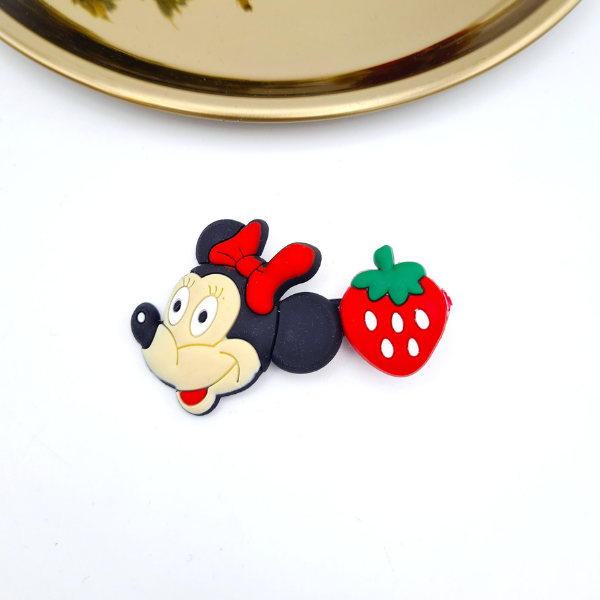 Çilek ve Minnie Mouse Figürlü Çocuk Pens Toka