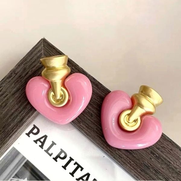 Pembe Maça Kızı Küpe