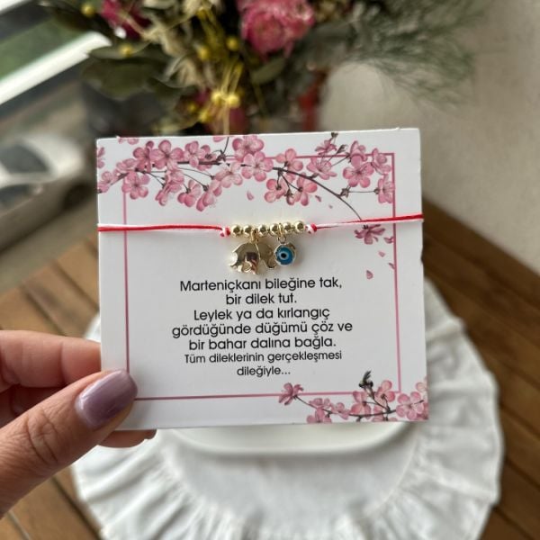 Marteniçka Nazar Boncuklu Fil Şans Bileklik