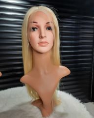 Tül Peruk Platin - 60 Cm