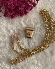 Çanta Yapım kiti Çanta Zinciri Ve Çanta Tokası Gold
