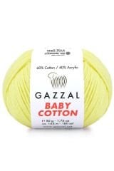 Gazzal Baby Cotton El Örgü İpi Açık Sarı 3413