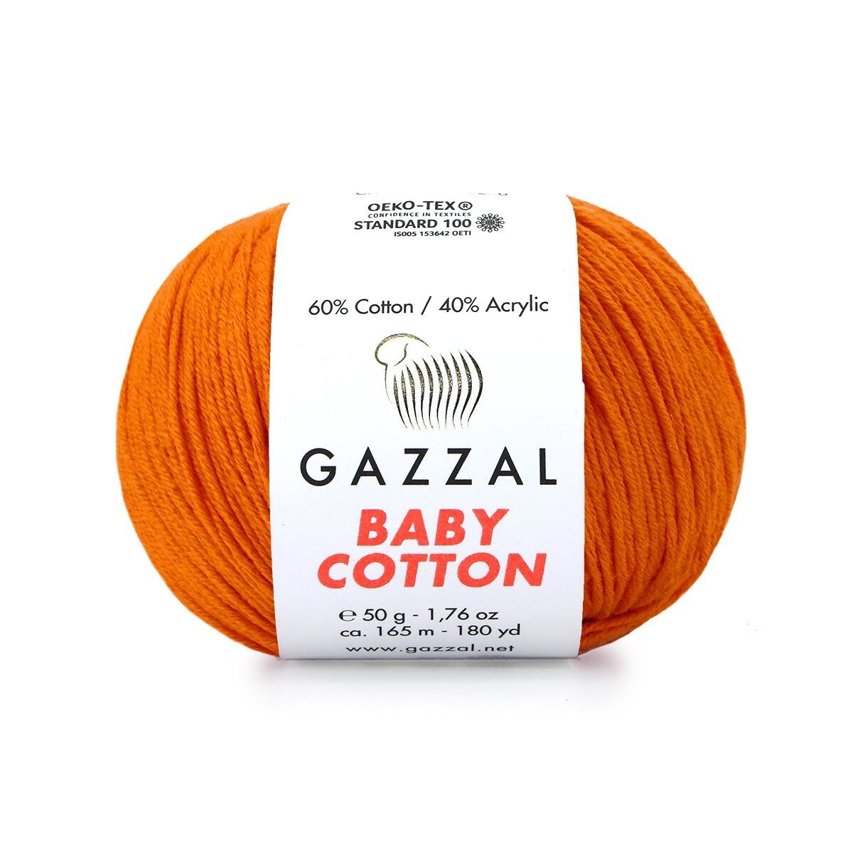 Gazzal Baby Cotton El Örgü İpi Canlı Turuncu 3419