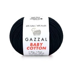 Gazzal Baby Cotton El Örgü İpi Siyah 3433