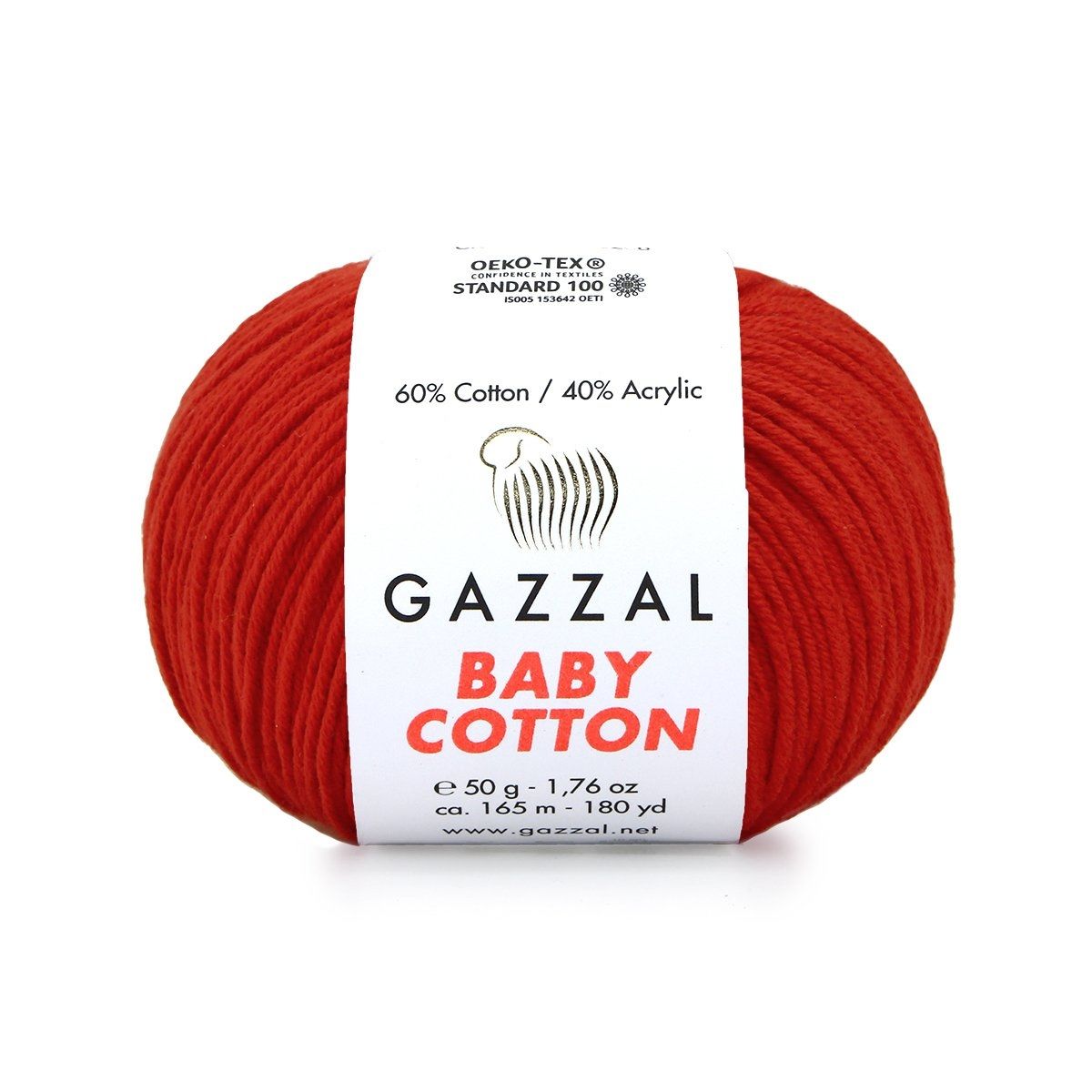 Gazzal Baby Cotton El Örgü İpi Alev Kırmızı 3443