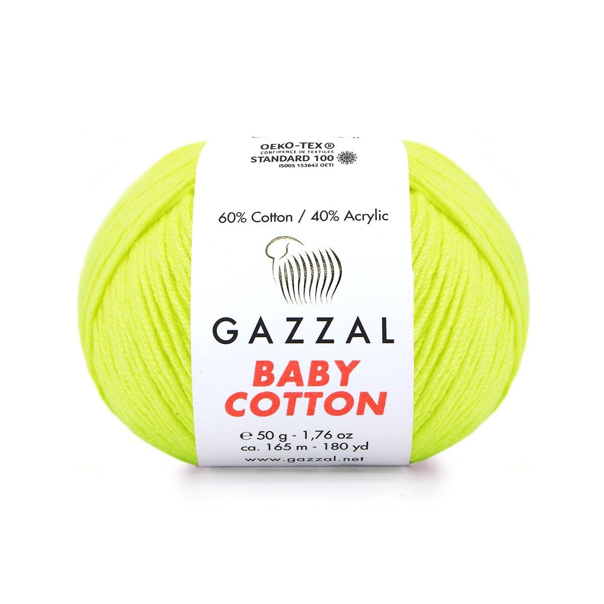 Gazzal Baby Cotton El Örgü İpi Neon Sarı 3462