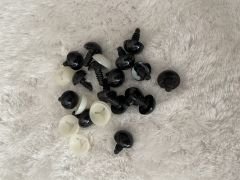 50 Çift İthal 16 mm Amigurumi Vidalı Güvenli  Göz
