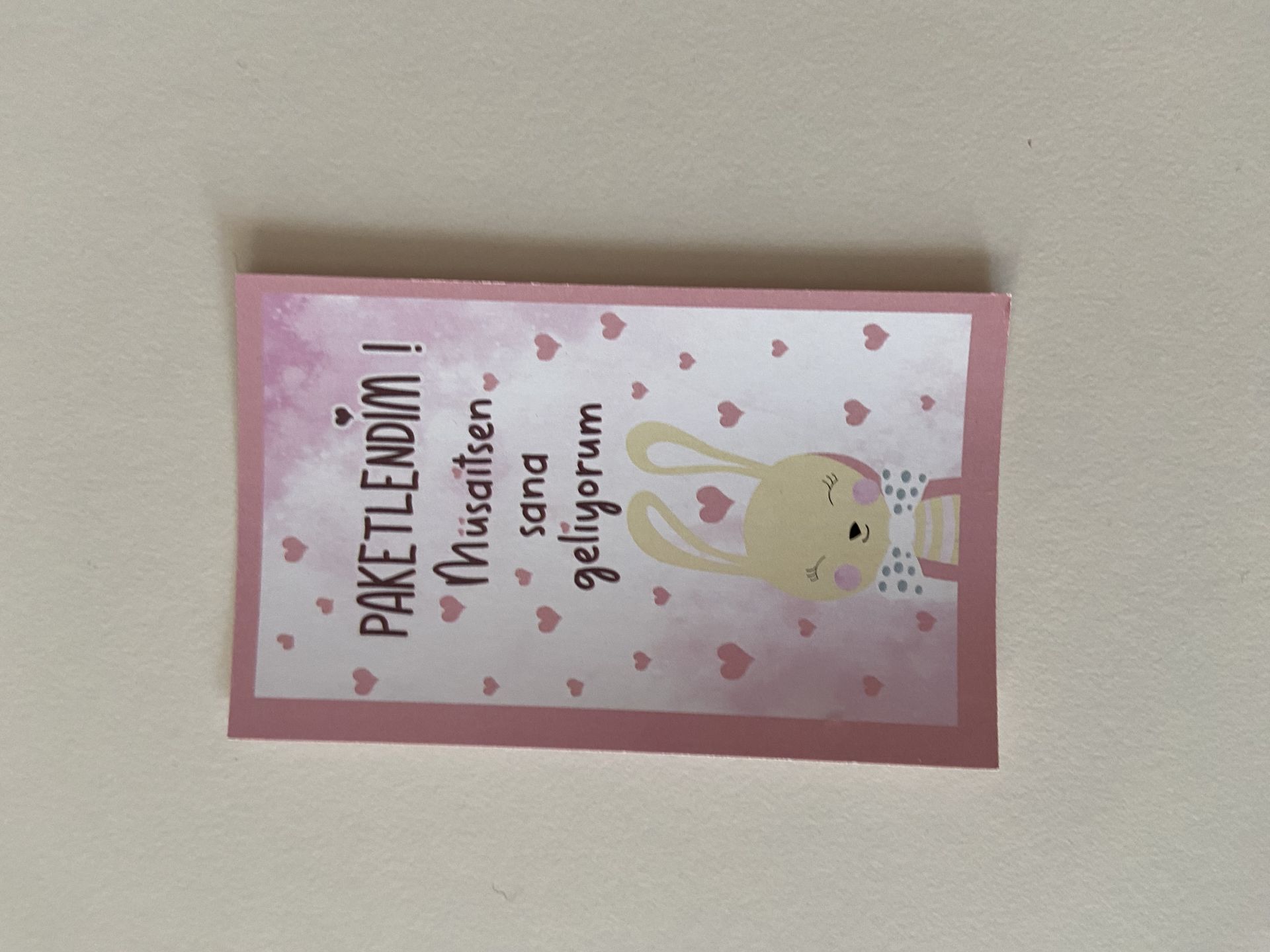 Paketleme kartı