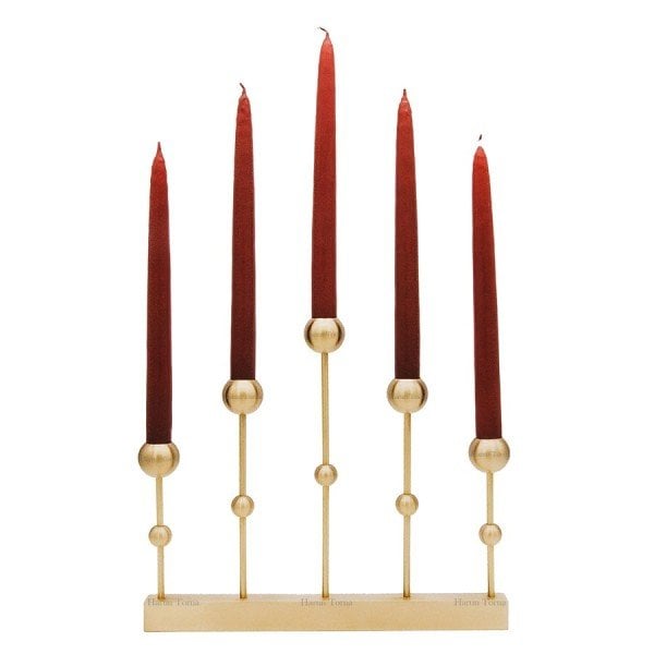 5'li pirinç şamdan mumluk