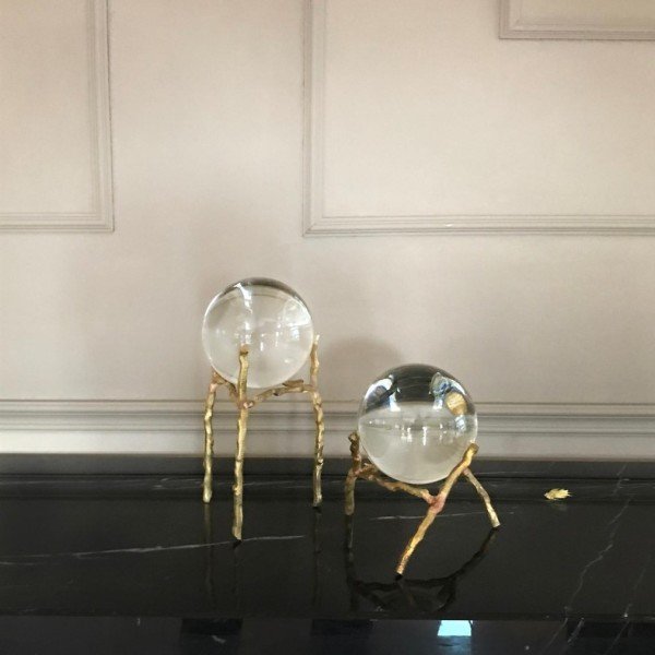 Kristal top dekor gold  2 li set