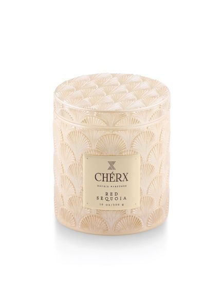 Kırmızı Sekoya Cam Kavanoz Mum