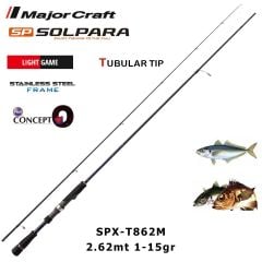 Major Craft Solpara New LRF + Microjig Kamış Tubular Uç SPX-T862M 262cm 1-15g
