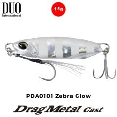 Duo Drag Metal Cast Jig 15gr. PDA0101 Zebra Glow