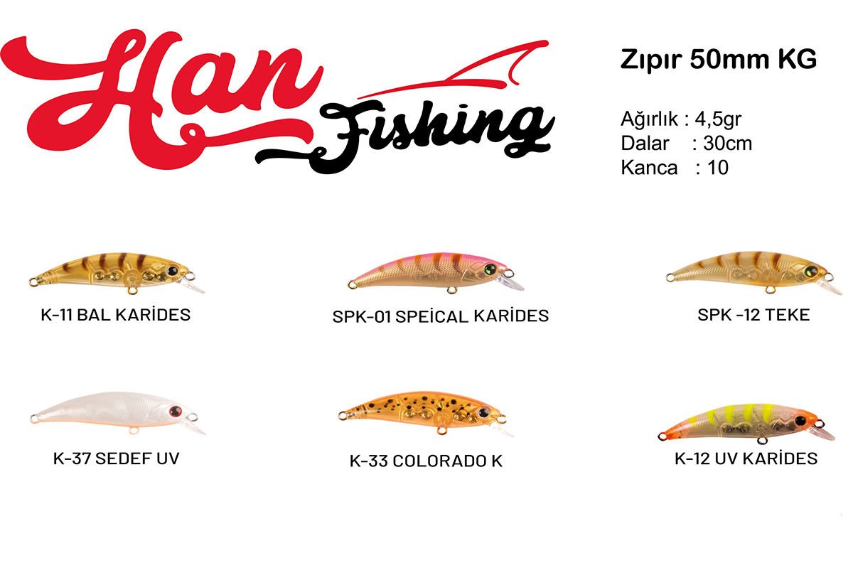 Hanfish Zıpır Kg 50mm 4,5gr  Maket Balık