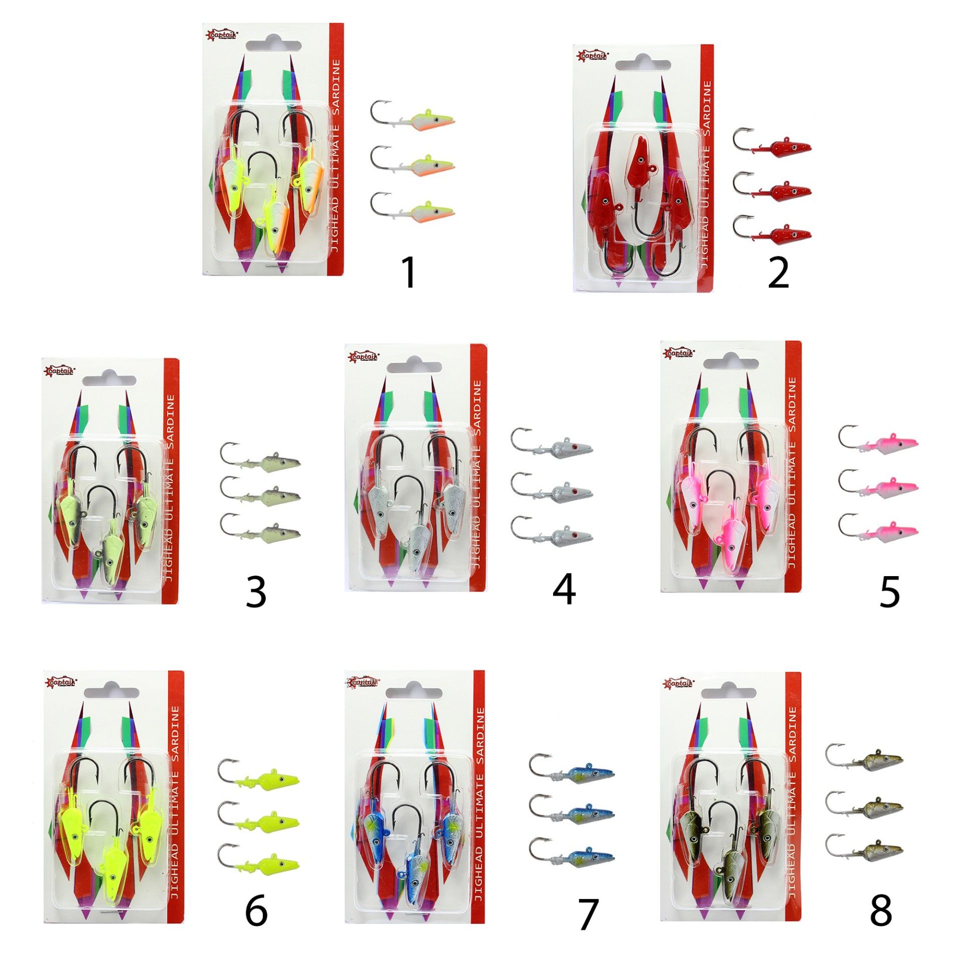 Captain 6457 Jig Head 15gr Ultimate Sardine 3'lü Set