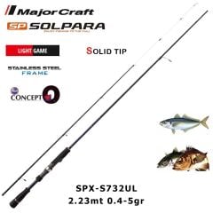 Major Craft Solpara SPX-S732UL Solid 223cm 0.4-5gr (2P) LRF Kamış