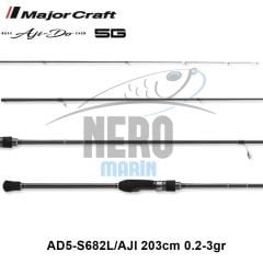 Major Craft Aji-Do 5G AD5-S682L/AJI 203 cm 0.2-3 gr Lrf Olta Kamışı