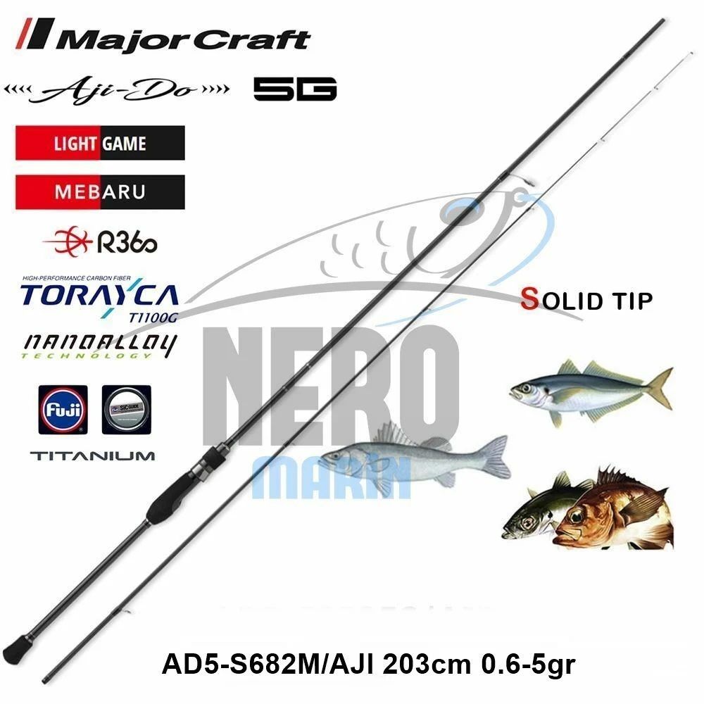 Major Craft Aji-Do 5G AD5-S682M/AJI 203 cm 0.6-5 gr Lrf Olta Kamışı