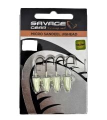 Savage Gear LRF Micro Sandeel Jighead Glow 4 Adet #8