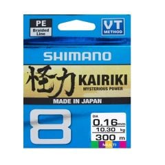 Shimano Örgü Misina Kairiki 8 300m 0.16mm 10.3kg Multi Color