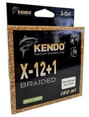 Kendo X-12+1 Braided 150m Apple Green Örgü İp 0,16 mm
