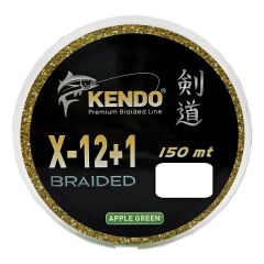Kendo X-12+1 Braided 150m Apple Green Örgü İp 0,18 mm