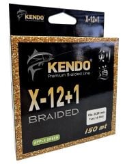 Kendo X-12+1 Braided 150m Apple Green Örgü İp 0,18 mm